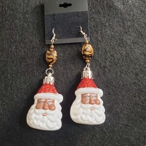 Black Santa Claus Earrings